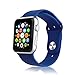 iXCC [3 Pieces] 42mm Apple Watch Band Soft Silicone Series 2 Series 1 Men Women [2 Lengths] Large/Small Wrist Strap Replacement - Royal Blue