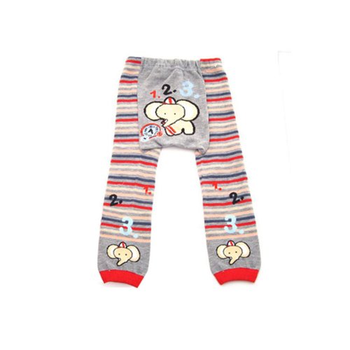 Wrapables Baby & Toddler Leggings, 123 Elephant - 6 to 12 Months