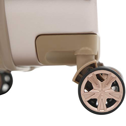 kensie Women's 3D Gemstone TSA Lock Hardside Spinner Luggage, Rose Gold