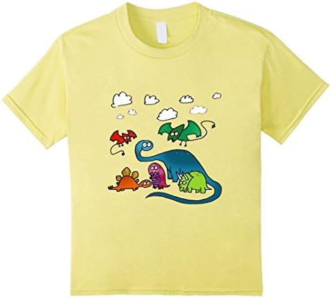 Kids a dino party is a very good time (dinosaur t-shirt) 4 Lemon