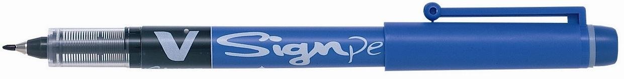 Pilot Sign Pen 0.6 mm Tip - Blue, Box of 12