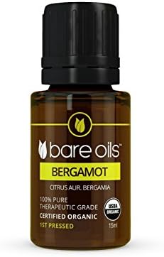 Bergamot Essential Oil 15ml Bare Oils USDA Certified Organic