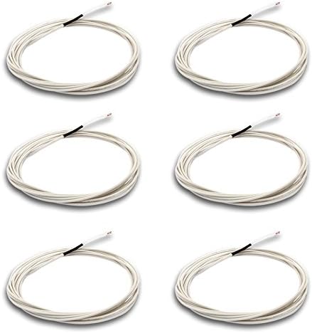 Ivelink NTC 3950 100K Thermistor with 1 Meter Wiring for RepRap 3D Printer Extruder or Heated Bed (Pack of 6PCS)