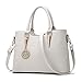 BAG WIZARD Handbags for Women Fashion Ladies Purses PU Leather Satchel Shoulder Tote Bags White
