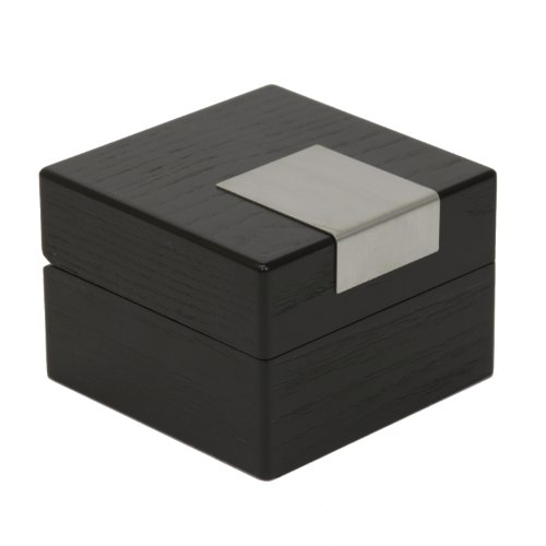 Single Watch Box 1 Extra Large Watch Black Wood Finish Removable Cushion