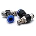 Yootop 5Pcs 8mm Push in Pneumatic Speed Controller Air Flow Control Valve Air Tube Adjuster Quick Connect Fitting 1/8BSP Thread
