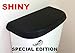 Special Shiny Edition of Fabric Cover for a lid Toilet Tank - Handmade in USA (Bright Black)