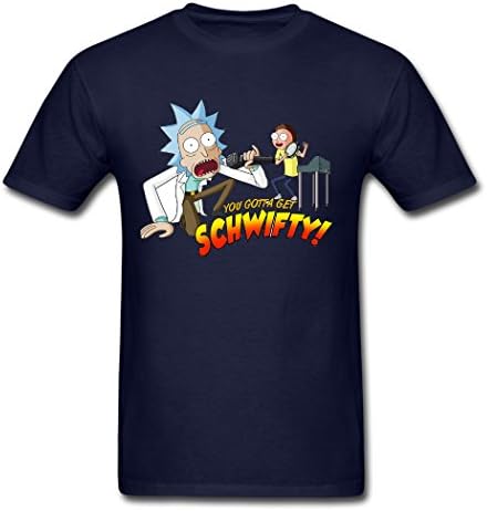 Koma Perfect Style Rick and Morty You Gotta Get Schwifty Navy Men's Tee Shirt Medium