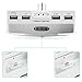 BESTEK 6-Outlet Wall Mount Surge Protector with 5.2A 4 USB Charging Station and Phone Charging Dock
