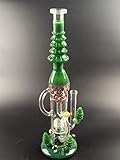 Fancy-Bridal Glass Fliter Cup Pipes 42cm Tall 14.5mm Joint Hand made (Green)