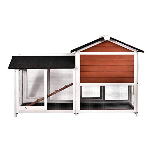 BAIJIAWEI 36" Wooden Rabbit Cage Hutch Chicken Coop Bunny Cage