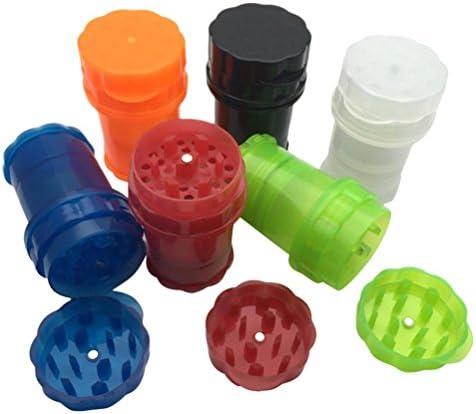 Tobacco Crusher,Diadia Counter Tobacco Herb Spice Grinder 4 Layer Herbal Smoke Chromium Crusher(Color Random)