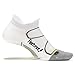Feetures! - Elite Light Cushion - No Show Tab - White/Black - Size Large - Athletic Running Socks