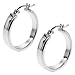 Gem Stone King 1.00 Inch 925 Sterling Silver Tarnish-Free Hoop Earrings Thickness is 3.00mm