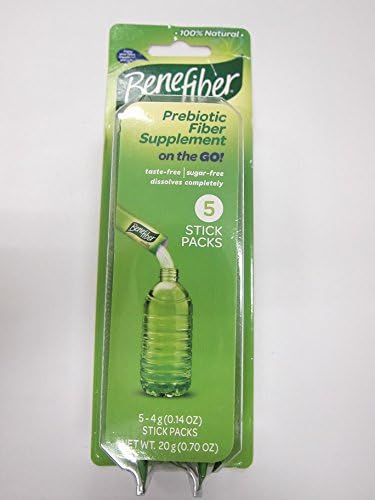 Benefiber Prebiotic Fiber on the Go, 5 Little Stick Packs (Pack of 2)