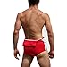 YiZYiF Men's Stretch Jockstrap Singlet Leotard Bodysuit Bodywear Underwear Red Medium
