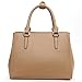 Cluci Leather Designer Handbags Tote Satchel Shoulder Bag Purse for Women Apricot