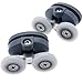2Pcs Twin Top Butterfly Shower Door Rollers Wheels Runners Kit Zinc Alloy