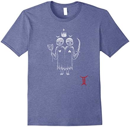 Mens Tribal Zodiac Sign Gemini TShirt - Astrology Horoscope Tee 3XL Heather Blue
