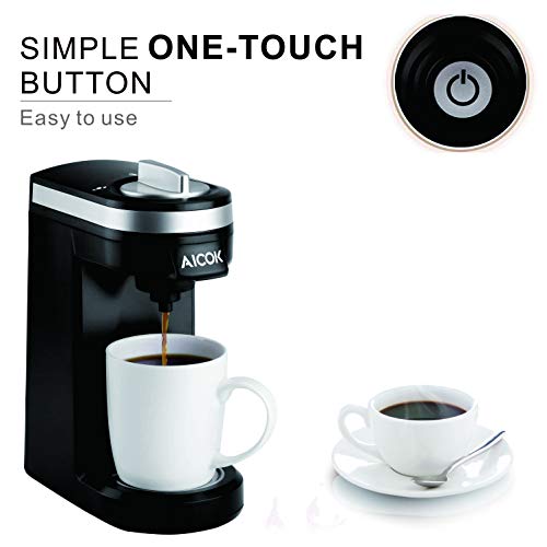 AICOK Single Serve Coffee Maker Brewer for KCup Pod, 800W 2mins Quick