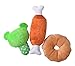 3 pcs/set Squeaky Plush Dog Toys for Small Puppies PUPTECK