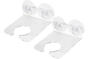 Cabilock Bathroom Wine Glass Holder with Strong Suction Cups Single Cup Shower Drink Rack for Bathtub Clear Acrylic Wine Stan