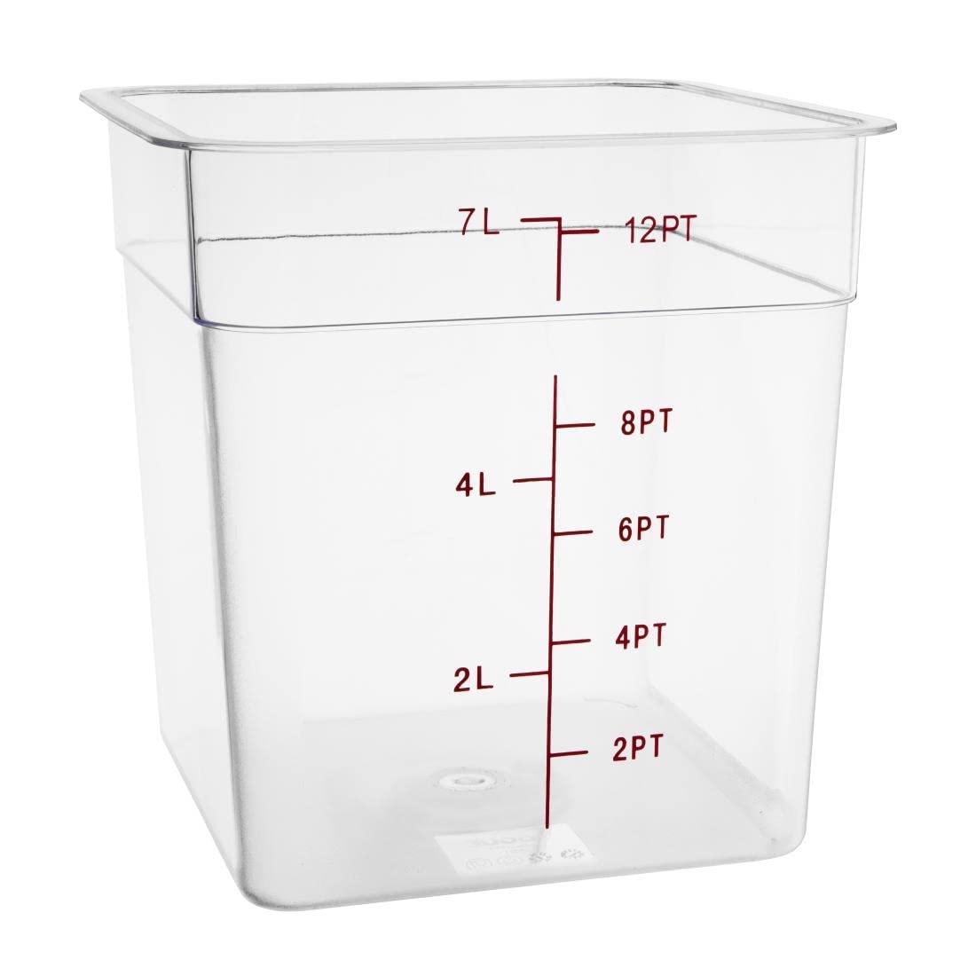 Hygiplas 12367 Polycarbonate Square Storage Container - 7Ltr