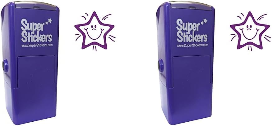 SuperStickers Smiley Star Stamper Purple Small Pack of 2