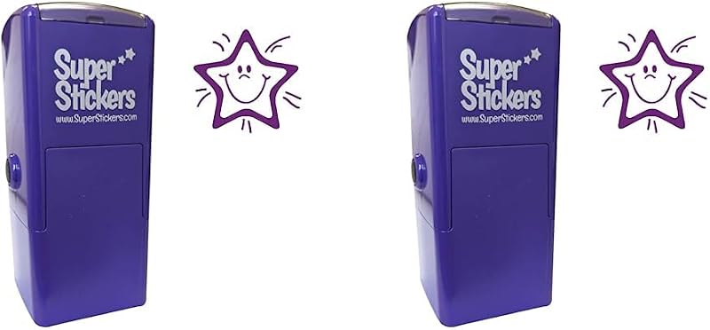 SuperStickers Smiley Star Stamper Purple Small Pack of 2