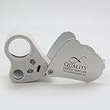 Quality Magnifier Loop Magnifying Glass Jeweler Eye Loupe Lens LED Light 2in1 for Gems Jewelry Rocks Stamps Coins Watches Hobbies Antiques Models Photos