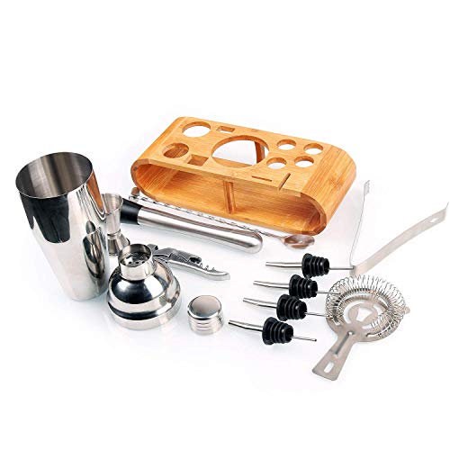 12-teiliges Cocktail Shaker Edelstahl Barkeeper Cocktail Mixer Cocktailshaker Set Shakerset Geschenk für Zuhause oder… – Bild 6