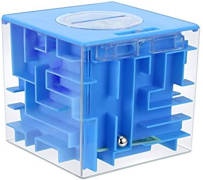 LightTheBo Money Maze Puzzle Box Gift Money Puzzle, Funny and Cool Brain Teasers for Kids - Safe for Boys, Girls, Teens (Blue)