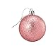 Juvale 48-Pack Mini Christmas Tree Ornaments - Pink Shatterproof Small Christmas Balls Decoration, Assorted 3-Finish Shiny, Matte, Glitter, Hanging Plastic Bauble Holiday Decor, 1.5 Inches