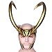 JCvCX Loki Cosplay Mask Removable Golden Horns Helmet