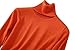 Betusline Women Fashion Basic Solid Turtleneck Sweater Pullover Orange,US 10