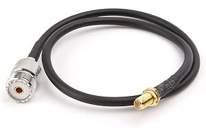 AOOOWER SMA Female To UHF SO239 PL259 Female RG58 Pigtail Cable Coaxial Assembly Cabl Connector Cap Cover Protector Plug Adap