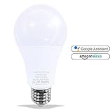 Smart Bulb LED Light WiFi Smart Switch Lamp Compatible with Alexa Google Home Assistant Phone APP Timing Automatic Remote Control (9W)