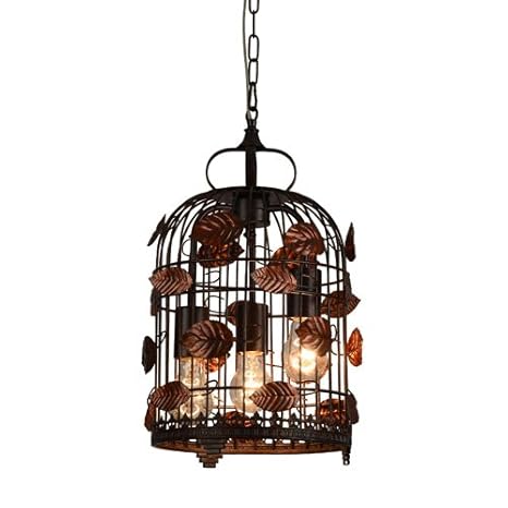 Kmyx Industrial Bird Cage Ceiling Pendant Lamp Creative Iron