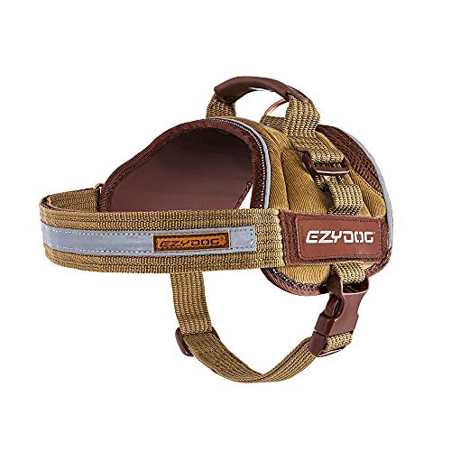 EZYDOG Convert Dog Harness | Magnetic Handle, Anti Pull Harness, Dog Harness for Small, Medium and Large Dogs, LED Light Mount, Reflective Strips, Contoured & Breathable Fabric (XS, Corduroy)