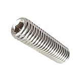 M2.5-0.45 x 3MM Socket Set Screws, Allen Socket Drive, Din 916, Stainless Steel A2, Full Thread, Bright Finish, Cup Point, Quantity 50