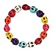 LovelyJewelry Tibetan Prayer Multi Color Skull Beads Handmade Bracelets