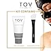 TOV LABS​ ​Activated Coconut Charcoal + Vitamin E Peel-Off Mask, Vegan, (3.4 oz/100 mL) with BONUS wood/silicone applicator