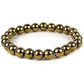 Golden Pyrite for Men and Women Natural Pyrite Stone, Crystal Stone, Gemstone Beads Reiki Healing Bracelets