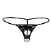 CHICTRY Men's Sexy Open Front Hole G-string Bikini Wetlook Leather Underwear