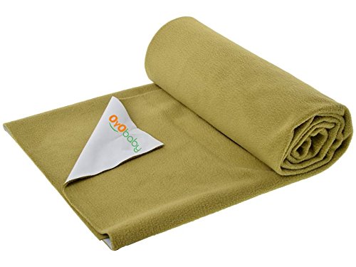 OYO BABY - 100% Waterproof Mattress Protector / Hypoallergenic / Anti-slip / Crib Sheets / Pads / Absorbent Sheet / Diaper changing pad cover / mat (Large - ( 140cm X 100cm), Golden)