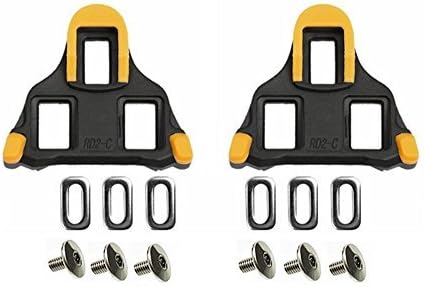 Outfun Bike Cleats 6 degree Float Self-Locking Compatible with Shimano SPD-SL Cycling Pedal Cleats Yellow