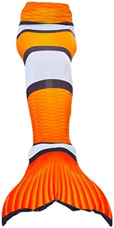Koveinc Sparkle Mermaid Tail Monofin Swimmable Swimwear Yellow for Adult and Kids
