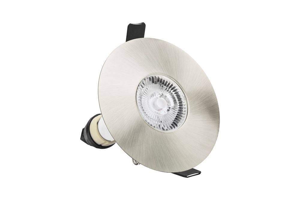 Integral Evofire Fire Rated GU10 Downlight Satin Nickel 70-100mm Hole Size