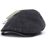 ililily Cotton washing Flat Cap Cabbie Hat Gatsby Ivy Irish Hunting Newsboy