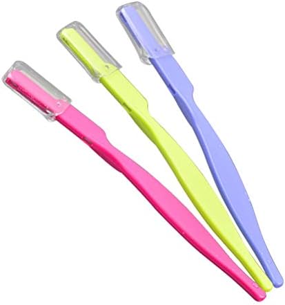 Lurrose 3ピースステンレス鋼眉毛かみそりシンプル眉毛トリマーメイクアップツールキット用女性女の子